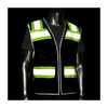 PIP ANSI Type O Class 1 Black Two-Tone Eleven Pocket Tech-Ready Mesh Surveyors Vest, Black, X-Large, #302-0800D-BK/XL