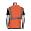 PIP® ANSI Type R Class 2 Three Pocket Mesh Breakaway Vest, Hi-Vis Orange, Large, #302-5PMVOR-L