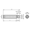 Kipp Grub Screw, w/Ball Thrust Point, M06X24.5, L1=30, SW=3, Steel, (10/Pkg), K0391.06X30