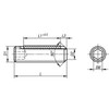 Kipp Grub Screw, w/Hex Socket, Flat Point & Thread Lock, DIN EN ISO 4026, M03X10, Steel, (10/Pkg), K0707.203X10