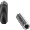 Kipp Grub Screw, w/Hex Socket, Pointed End, DIN EN ISO 4027, M03X10, Steel 45 H, Black (10/Pkg), K0797.03X10