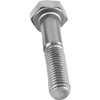 Kipp Hexagon Head Bolt w/Shaft, DIN 931/ISO 4014, M5X25, Stainless Steel 70, Bright (Black) (10/Pkg), K0870.105X25