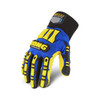 Ironclad KONG Insulated Waterproof Impact Gloves, Blue/Yellow, Large, (1 Pair), #SDXW2-04-L