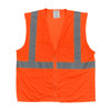 PIP® ANSI Type R Class 2 Four Pocket Value Mesh Vest, Hi-Vis Orange, Large, #302-MVGZ4POR-L