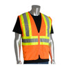 PIP® ANSI Type R Class 2 Two-Tone Six Pocket Mesh Vest, Hi-Vis Orange, 3X-Large, #302-MVZPOR-3X