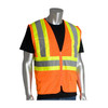 PIP® ANSI Type R Class 2 Two-Tone Six Pocket Mesh Vest, Hi-Vis Orange, Small, #302-MVZPOR-S