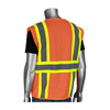 PIP® ANSI Type R Class 2 Two-Tone Six Pocket Mesh Vest, Hi-Vis Orange, 3X-Large, #302-MVZT-OR/3X