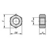 Kipp Hex Nut, DIN 934, M03, SW=5.5, Steel, Bright, (10/Pkg), K1145.03