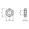 Kipp Hex Nut, Low Form, DIN 439, Right Hand Thread, M10, SW=17, Steel Galvanized, (10/Pkg), K0700.10