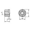 Kipp Hex Nut, High with Collar, 1.5 XD, DIN 6331, M06, SW=10, Stainless Steel, Bright,(Qty. 1), K0701.806