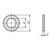 Kipp Washers, DIN EN ISO 7089A, Medium, M24, Steel, Bright, (10/Pkg), K0868.24