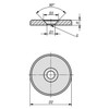 Kipp Handwheel Washers, D1=5.3 mm, D2=28 mm, H=3.5 mm, G=M05, Stainless Steel, Bright, (10/Pkg), K0173.10528