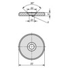 Kipp Handwheel Washers, D1=6.4 mm, D2=32 mm, H=4 mm, G=M06, Stainless Steel, Bright, (10/Pkg), K0173.10632
