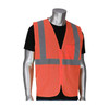 PIP® ANSI Type R Class 2 Dual Sized Value Zipper Mesh Vest, Hi-Vis Orange, Small-Medium, #302-V100OR-S/M