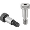 M16-M12 x 70 mm Kipp Shoulder Screw w/Seating, Similar to ISO 7379,  Steel, (10/Pkg), K0705.16X70