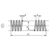 Kipp Springs for Clamp Straps, LO=400 mm, DI=14.5, Steel, (10/Pkg), K1554.14