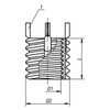 Kipp Threaded Insert, Standard, M12, Tap=M16X1.5, Stainless Steel, (Qty. 1), K0398.112