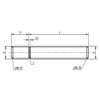 Kipp M4 x 20 mm Studs w/Screw-In Stop for Gluing In, L1= 6 mm, Steel, Trivalent Blue Passivated, (10/Pkg), K0404.1040201