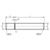 Kipp M12 x 30 mm Studs w/Screw In Stop for Gluing In, L1= 17 mm, Stainless Steel, Bright, (10/Pkg), K0404.1120302
