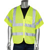 PIP® ANSI Type R Class 3 Dual Sized Value Zipper Mesh Vest, Hi-Vis Yellow, L/X-Large, #303-V100LY-L/XL
