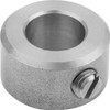 Kipp Shaft Collar, w/Grub Screw and Slot, DIN 705, Form A, D1=40 mm, D2=63 mm, B=18 mm, Steel, Bright, (Qty. 1), K0406.104001