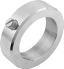 Kipp Shaft Collar, w/Grub Screw and Slot, DIN 705, Form A, D1=50 mm, D2=80 mm, B=18 mm, Stainless Steel, (Qty. 1), K0406.105002