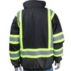 PIP® ANSI Type O Class 1 Value Two-Tone Bomber Jacket/Hi-Vis Black/X-Large #331-1745-BK/XL 