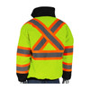 PIP® ANSI Type R Class 3 and CSA Z96 Two-Tone X-Back, Black Bottom Bomber Jacket, Hi-Vis Yellow/Green, 2X-Large #333-1745X-LY/2X