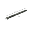 Grip Rite #8 x 1-5/8" Composite Deck Screws, Gray (1 lb Box/12 Boxes) #L158CSG1