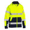 Bisley® ANSI Type R Class 3 Full Zip Hooded Sweatshirt with Sherpa Lining, Hi-Vis Yellow/Green, Medium #323M6988T-YLNV/M