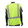 Viz-Up ANSI 107 Type R Class 2 Three Pocket Mesh Vest, Hi-Vis Yellow/Green, 2X-Large #47209/2XL