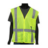 Viz-Up ANSI Type R Class 2 FR Treated Three Pocket Mesh Vest, Hi-Vis Yellow/Green, X-Large #47217/XL
