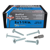Pro-Twist #8 x 1-1/4" Modified Truss Head Screws, Phillips Head, #2 Drill Point, Fine Thread,  Zinc, (1 lb Box/12 Boxes), #NMTD81141