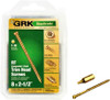 GRK 8 x 2-1/2" RT Trim Head Screws, Star Drive, Gold, (100 Pack/6 Packs), #GRK119079