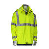 VizAR AR/FR ANSI Type R Class 3 Heavy Duty Waterproof Breathable Jacket, Hi-Vis Yellow/Green, X-Large #355-2500AR-LY/XL