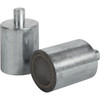 Kipp Deep Pot Magnet, w/Pin, 6 x 20 mm, Round, Alnico, Steel, (10/Pkg), K0547.01