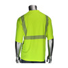 PIP ANSI Type R Class 2 Short Sleeve T-Shirt with Black Bottom Front, Hi-Vis Yellow/Green, Large #312-1275B-LY/L