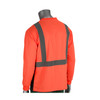 PIP ANSI Type R Class 2 Long Sleeve T-Shirt w/50+UPF Sun Protection & Black Bottom Front, Hi-Vis Orange, Large #312-1350B-OR/L