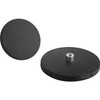 Kipp Shallow Pot Magnet w/Tapped Pin, NdFeB, W/Rubber Protective Jacket, Steel, 31 x 6 mm, (Qty. 1), K0563.03