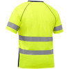 Bisley ANSI Type R Class 2 Short Sleeve T-Shirt with Navy Bottom, Hi-Vis Yellow/Green, Medium #312M1118T-YN/M Bisley ANSI Type R Class 2 Short Sleeve T-Shirt with Navy Bottom, Hi-Vis Yellow/Green, Medium #312M1118T-YN/M