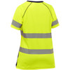 Bisley ANSI Type R Class 2 Women's Short Sleeve T-Shirt with Navy Bottom, Hi-Vis Yellow/Green, X-Large #312W1118T-YN/XL