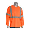 PIP ANSI Type R Class 3 Long Sleeve T-Shirt, Hi-Vis Orange, X-Large #313-1300-OR/XL