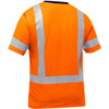 Bisley ANSI Type R Class 3 Short Sleeve T-Shirt, Hi-Vis Orange, X-Large #313M1118H-O/XL