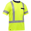 Bisley ANSI Type R Class 3 Short Sleeve T-Shirt, Hi-Vis Yellow/Green, Small #313M1118H-Y/S