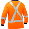 Bisley ANSI Type R Class 3 and CSA Z96 X-Back Long Sleeve Shirt, Hi-Vis Orange, Large #313M6118X-O/L