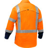 Bisley ANSI Type R Class 3 Long Sleeve Work Shirt w/X-Airflow & Navy Bottom, Hi-Vis Orange, 5X-Large #313M6491H-ON/5X