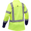 Bisley ANSI Type R Class 2 Women's Long Sleeve Work Shirt with X-Airflow and Navy Bottom, Hi-Vis Yellow/Green, Medium #313W6491H-YN/M