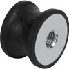 Kipp Rubber Buffers, Style CT, Tapered, Internal Thread, M4x15x15mm, Steel, (10/Pkg), K0570.01501557