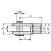 Kipp Clevis Joints, DIN 71752, M5, Left-Hand Internal Thread, G=10 mm, Stainless Steel, (Qty. 1), K0732.05101