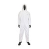 Posi-Wear BA Elastic Hood, Wrist & Ankle Coverall/White/Medium (25/Case) 3606/M